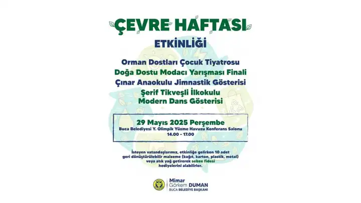 Buca’da Çevre Haftası etkinlikleri: Bucalı Minikler atıklardan yaptıkları kıyafetleri sunacak