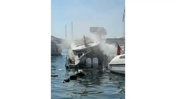 Bodrum'da teknede patlama: 3 kişi yaralandı