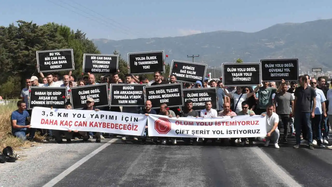 TOSBİ girişindeki tek şeritli yol bir can daha aldı: İşçiler tepkili haberinin görseli