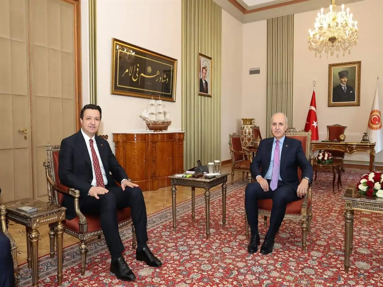 TBMM Başkanı Kurtulmuş, Arıkan'ı kabul etti haberinin görseli