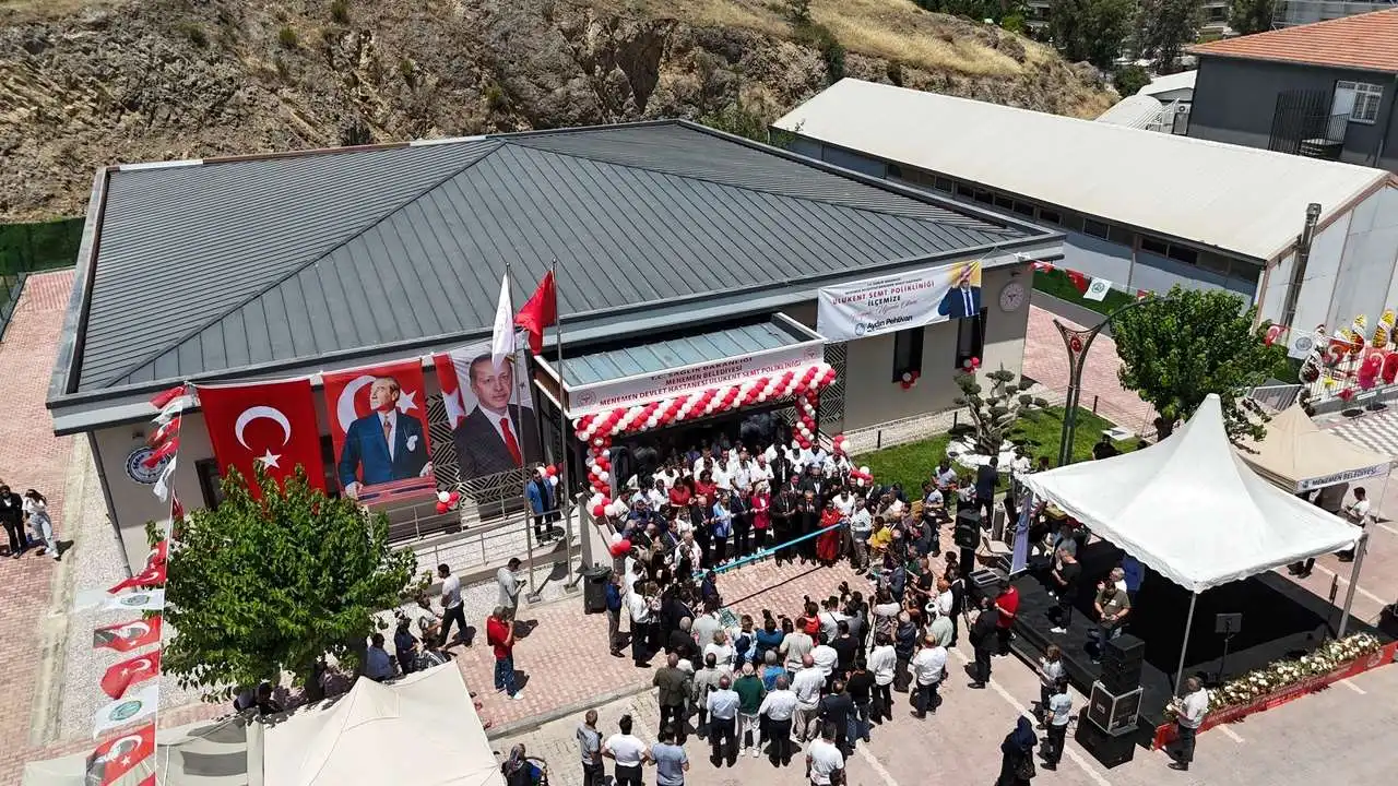 Menemen Ulukent Semt Polikliniği İzmir Protokolünün katılımıyla hizmete açıldı haberinin görseli