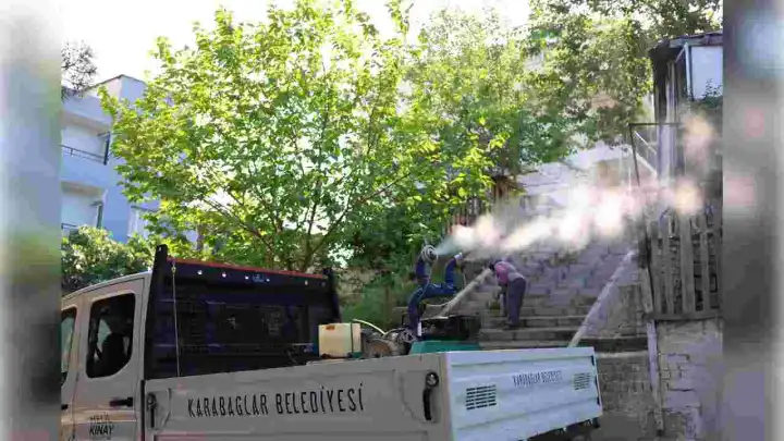 Karabağlar’da saat saat haşere mesaisi 