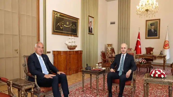 TBMM Başkanı Kurtulmuş, Bakan Ersoy ile bir araya geldi