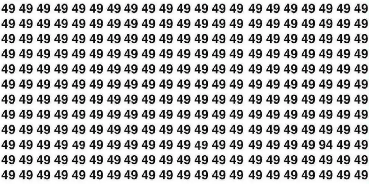 Gözlerinize güveniyorsanız bu IQ testini deneyin! 49’ların arasında saklanan 94’ü 7 saniyede bulun haberinin görseli