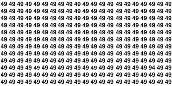 Gözlerinize güveniyorsanız bu IQ testini deneyin! 49’ların arasında saklanan 94’ü 7 saniyede bulun