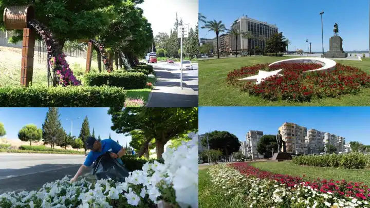 İzmir’e yaz mevsimine özel çiçek dokunuşu