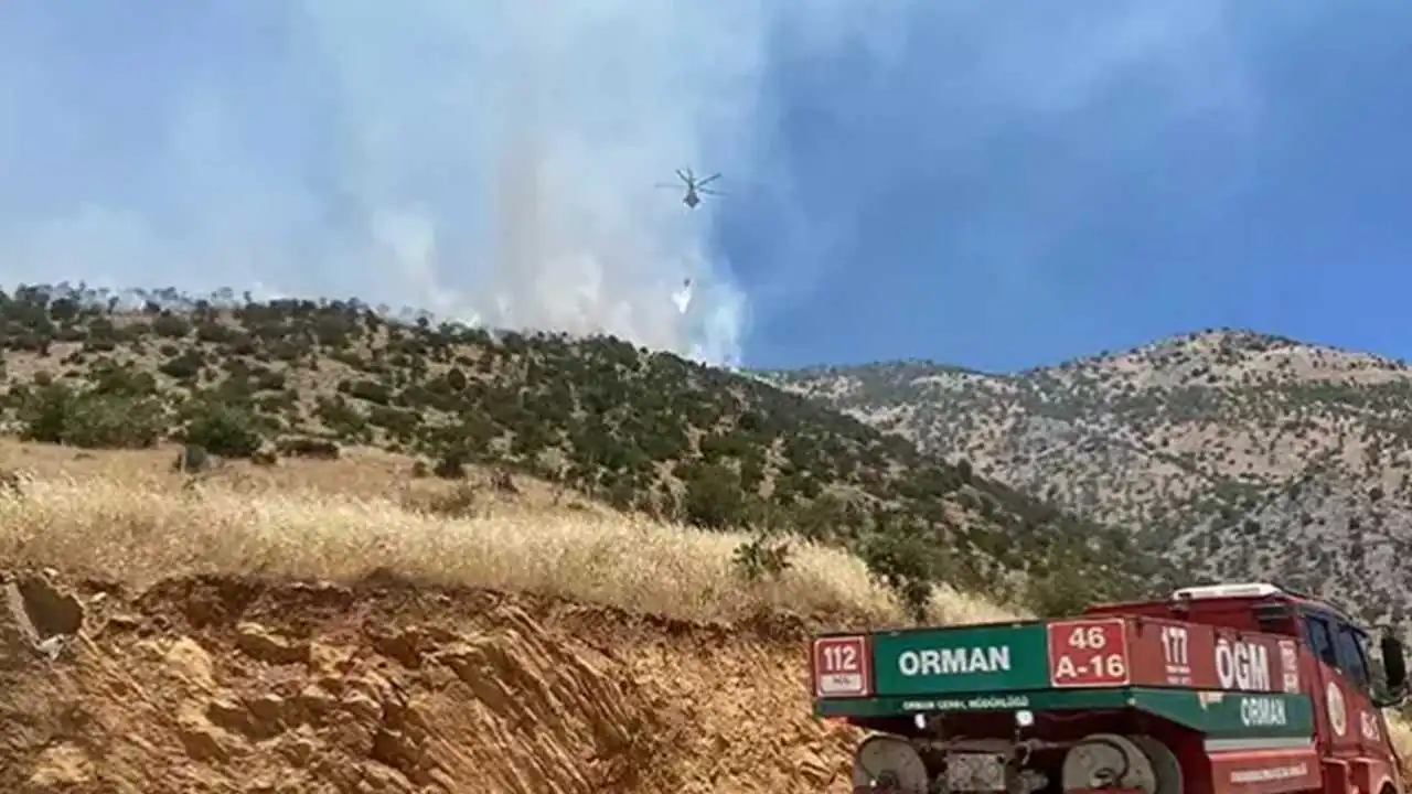 Kahramanmaraş'ta büyük orman yangını! haberinin görseli