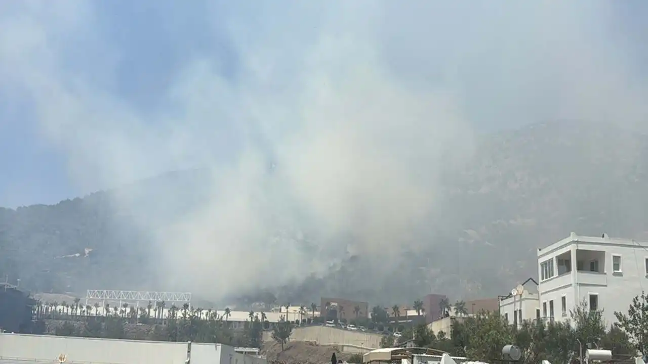 Bodrum'da büyük yangın: Alışveriş merkezi tahliye edildi! haberinin görseli