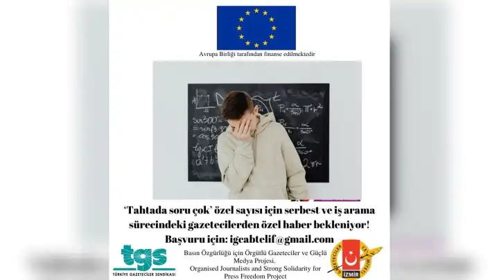 Gazetecilere telif desteği: Tahtada Soru Çok eğitim ekine özel haber çağrısı