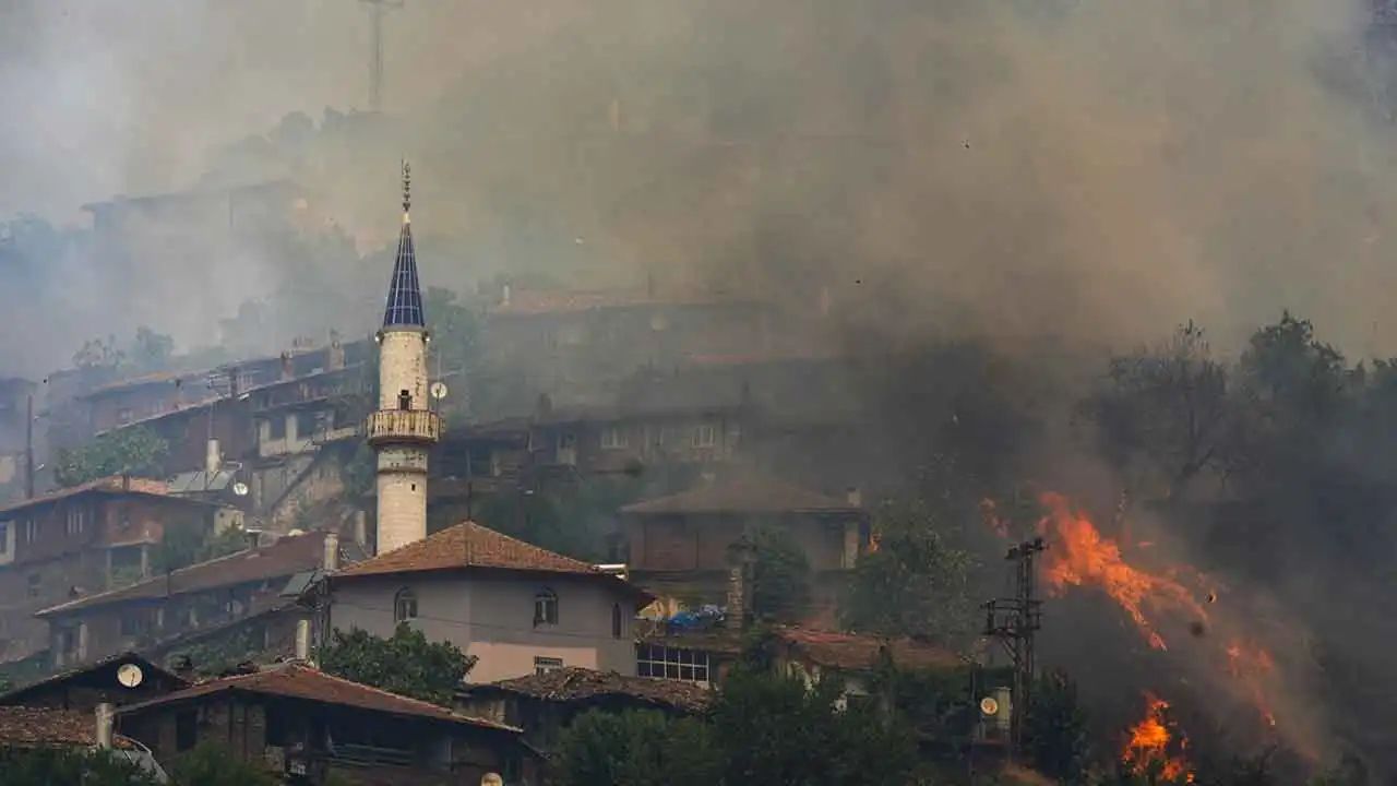İzmir'in Ödemiş ilçesindeki orman yangınında bir kişi hayatını kaybetti haberinin görseli