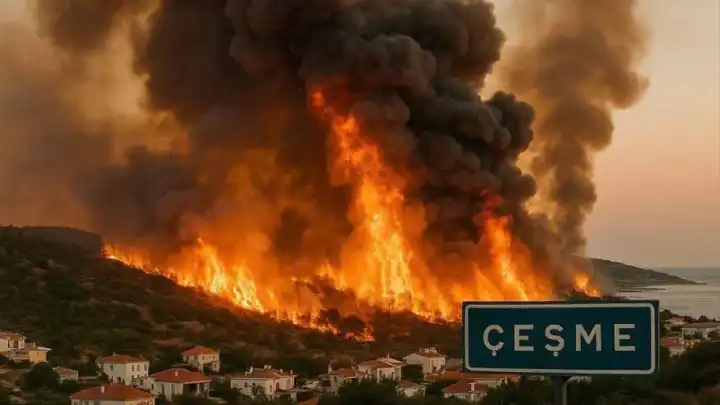 Çeşme’de yangın kontrol altına alındı