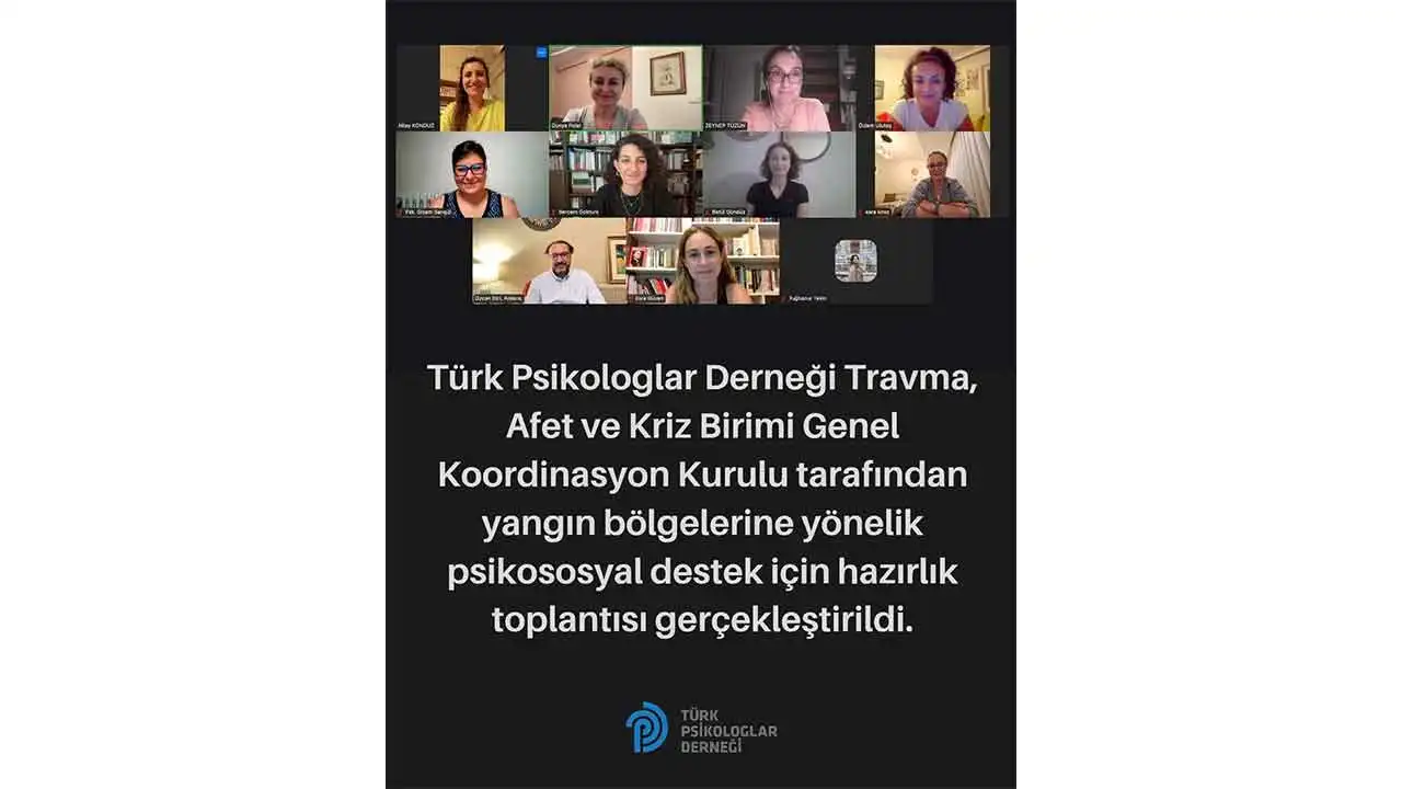 Türk Psikologlar Derneği’nden yangın bölgelerine psikososyal destek hazırlığı haberinin görseli