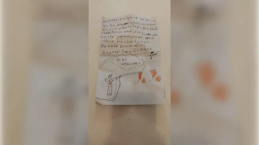 Ödemiş yangınının ardından o mektup yürekleri ısıttı