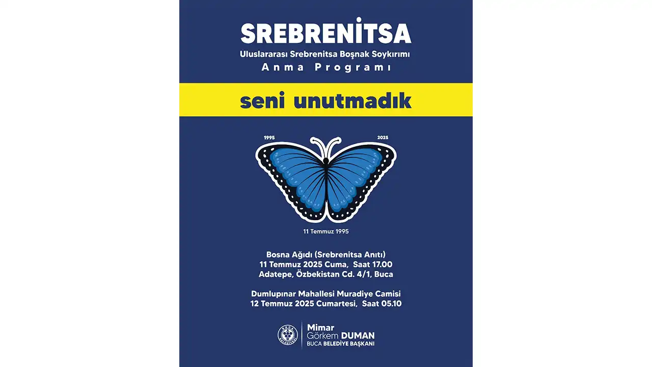 Buca’da Srebrenitsa Soykırımı'nın 30. yılı anması haberinin görseli
