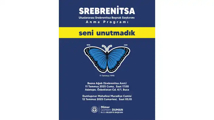 Buca’da Srebrenitsa Soykırımı'nın 30. yılı anması
