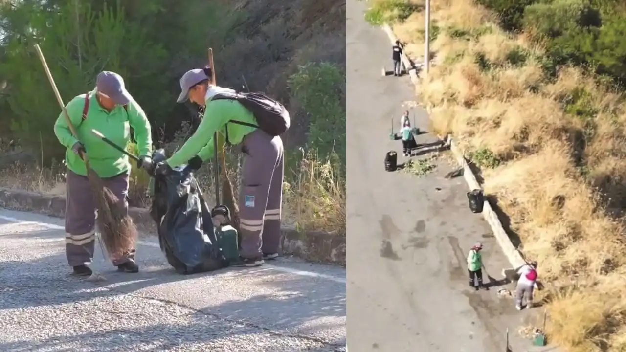 Narlıdere’den yangına önlem temizliği haberinin görseli