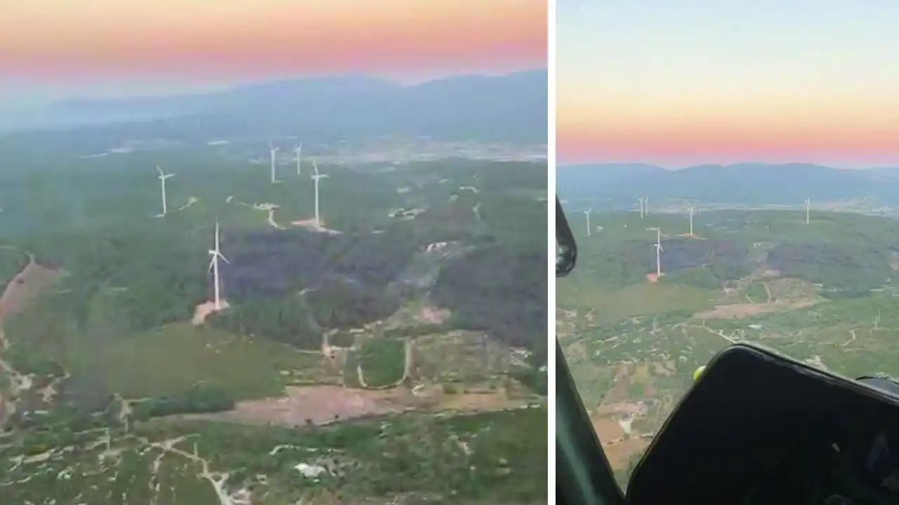 Urla'daki orman yangını devam ediyor haberinin görseli