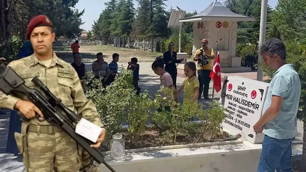 15 Temmuz’un kahramanı Ömer Halisdemir’in kabri ziyaretçi akınına uğradı haberinin görseli