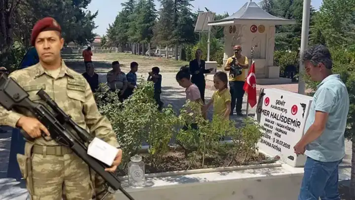 15 Temmuz’un kahramanı Ömer Halisdemir’in kabri ziyaretçi akınına uğradı
