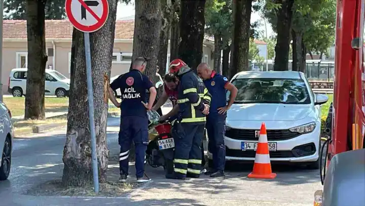 Benzin dolusu bidonla gelip kendini yakacağını söyledi, motosikletine doldurdu