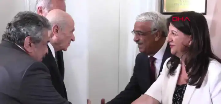 DEM Parti İmralı heyeti MHP lideri Bahçeli ile görüştü