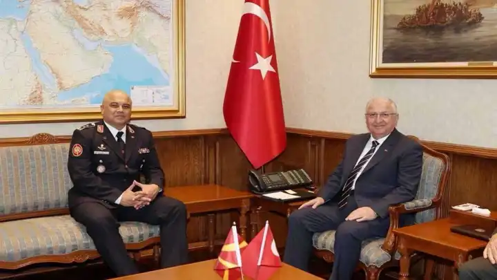 Bakan Güler, Kuzey Makedonya Genelkurmay Başkanı Lafchiski’yi kabul etti