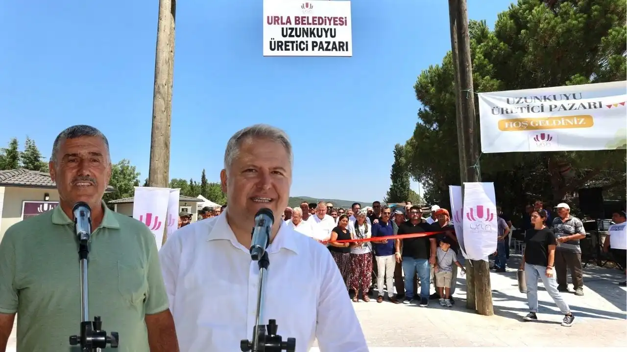 Urla’da Uzunkuyu üretici pazarı açıldı haberinin görseli