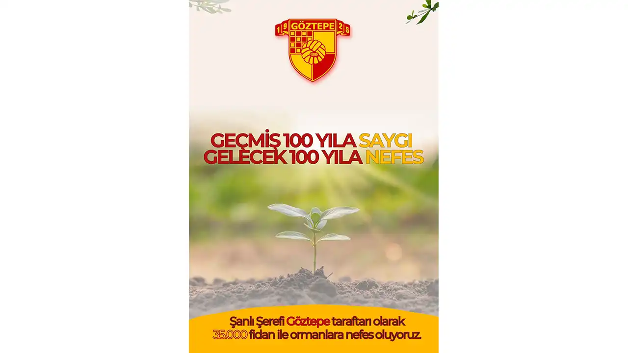 Göztepe taraftarlarından 35 bin fidanla doğaya destek