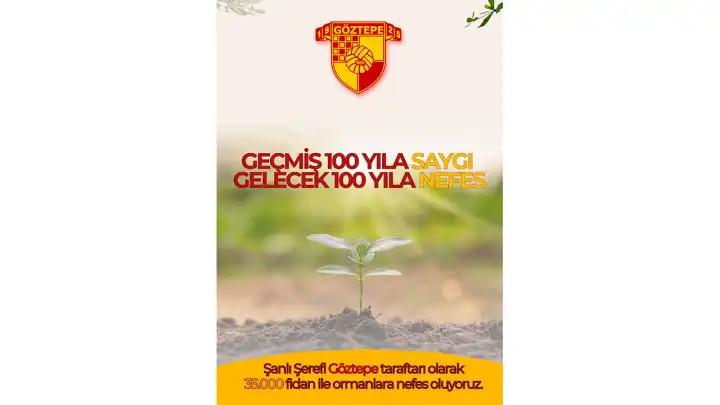 Göztepe taraftarlarından 35 bin fidanla doğaya destek