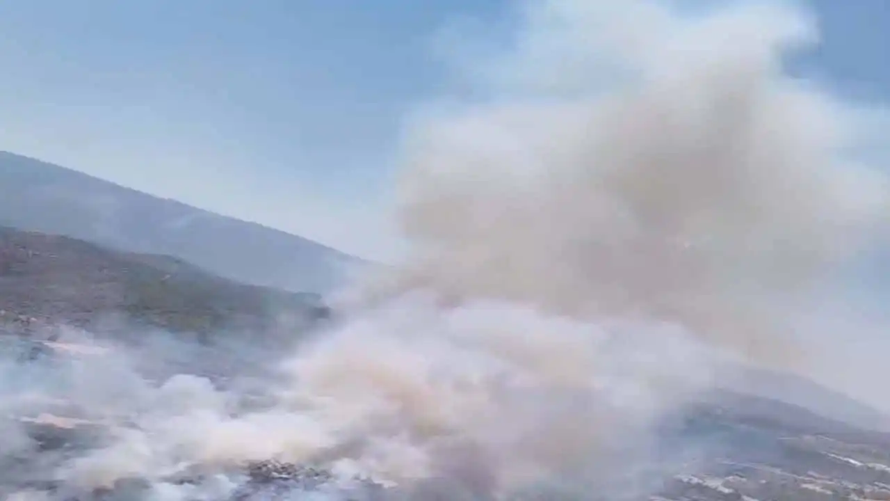 Muğla'da orman yangını : Alevlere, havadan ve karadan müdahale sürüyor