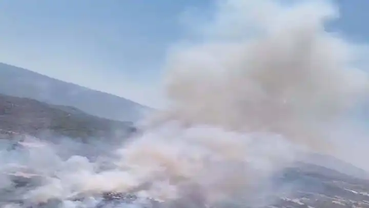 Muğla'da orman yangını : Alevlere, havadan ve karadan müdahale sürüyor
