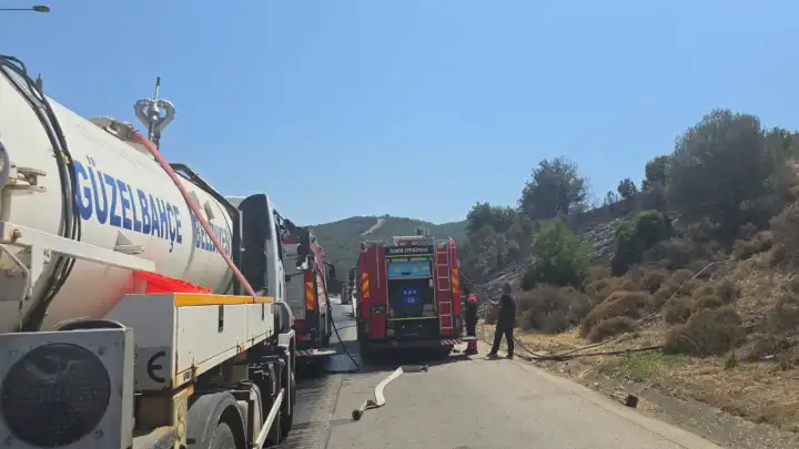Güzelbahçe Belediyesi yangınla mücadele için su kaynaklarını seferber etti