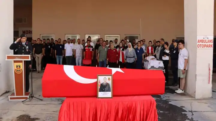 Kazada hayatı kaybeden  astsubay için cenaze töreni düzenlendi!