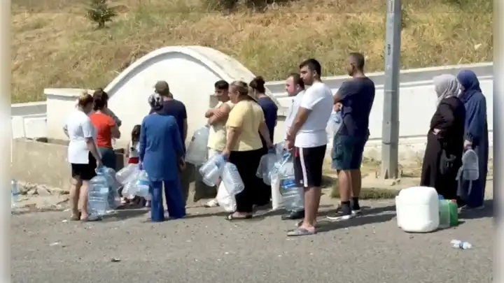 Tekirdağ'da su kesintisi: Çeşmelerde su kuyruğu oluştu