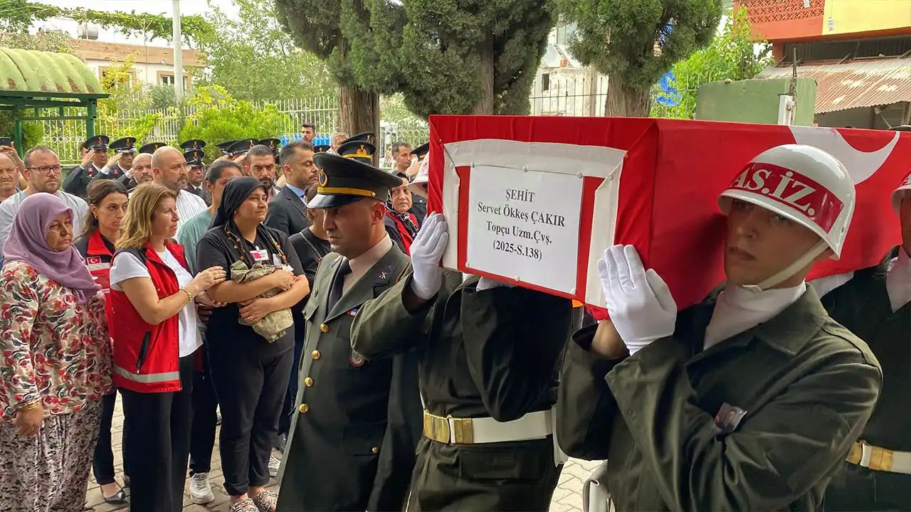 Şehit Topçu Uzman Çavuş Servet Ökkeş Çakır'a son görev