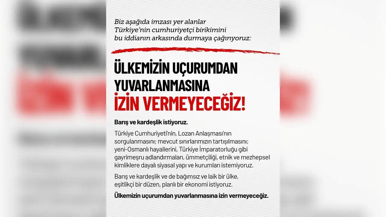 Cumhuriyetçi aydınlardan çağrı: Ülkemizin uçurumdan yuvarlanmasına izin vermeyeceğiz