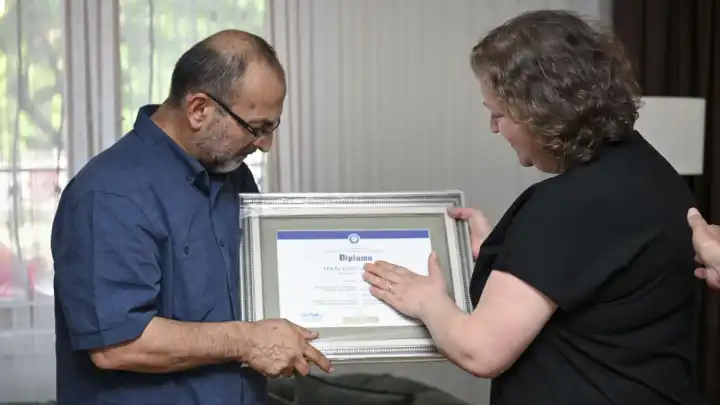 Yangın şehidinin diploması ailesine verildi