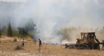 Kırklareli'de yangın: Avrupa Otoyolu trafiğe kapatıldı