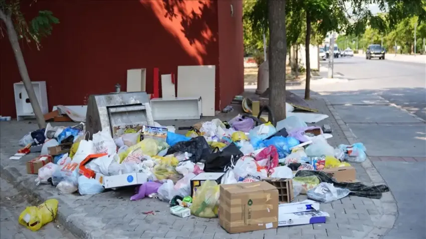 İzmir Karşıyaka'da çöpler birikti, çevreyi kötü koku sardı 