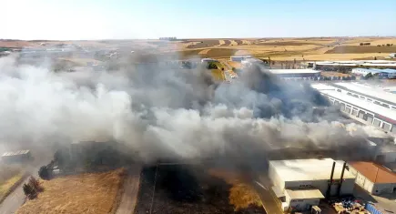 Tekirdağ Çorlu'da fabrika yangını!