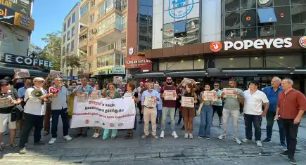 İzmir basını temsilcilerin Evrensel’e destek: Özgür basın susmayacak