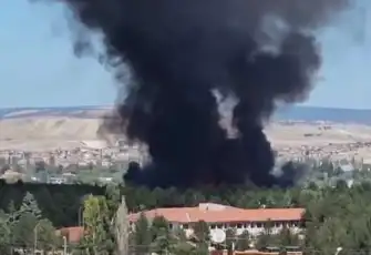 Kütahya Hava Er Eğitim Tugay Komutanlığı'nda yangın
