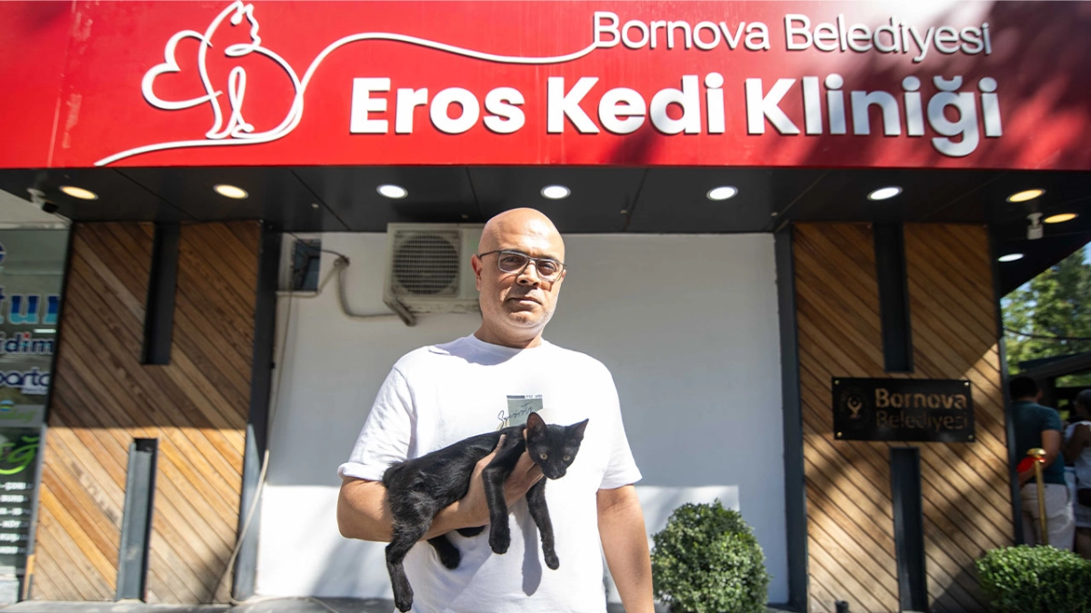 Bornova’da Eros’un adı taşatılıyor: Yeni kedi kliniği hizmete açıldı haberinin görseli