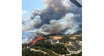 Çanakkale’de tarım arazisinde yangın