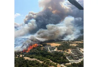 Çanakkale’de tarım arazisinde yangın