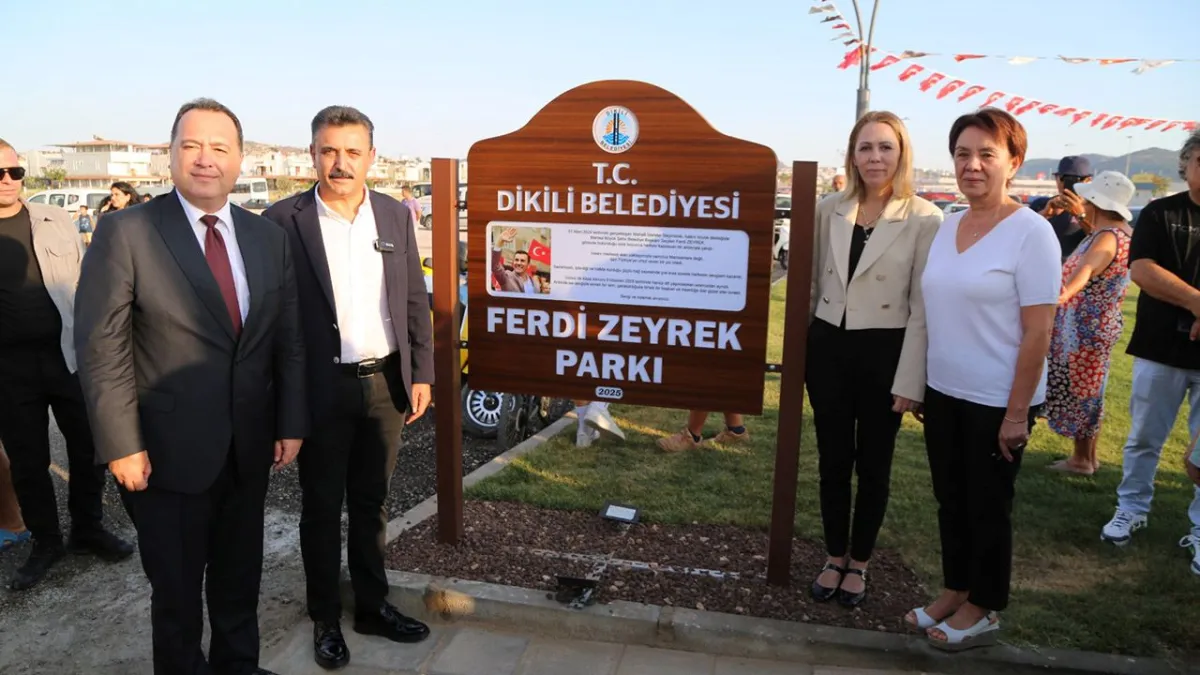 Dikili Belediyesi’nden vefa: Ferdi Zeyrek Parkı hizmete açıldı haberinin görseli