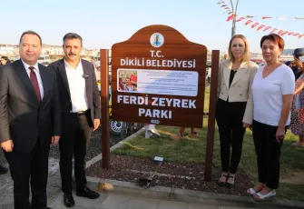 Dikili Belediyesi’nden vefa: Ferdi Zeyrek Parkı hizmete açıldı