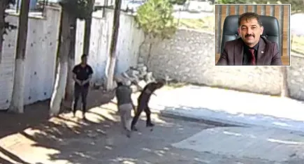 Belediye başkanı zabıta memurlarını sopayla dövdü