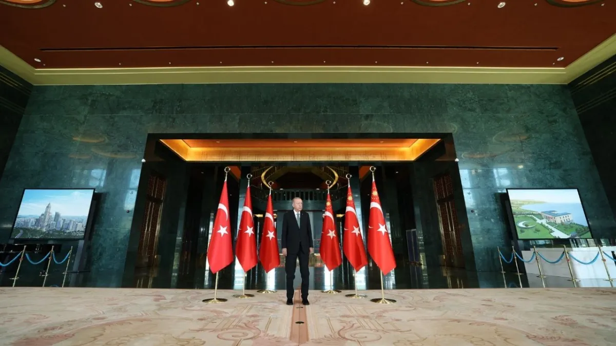 30 Ağustos Zafer Bayramı’nda Cumhurbaşkanı Recep Tayyip Erdoğan tebrikleri kabul etti haberinin görseli