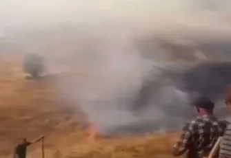 Sivas'ta anız yangını